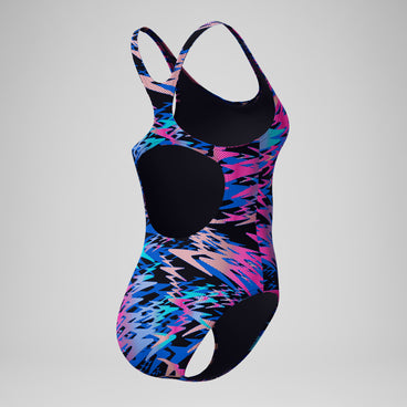 Women's Hyperboom Printed Medalist Swimsuit Blue/Pink
