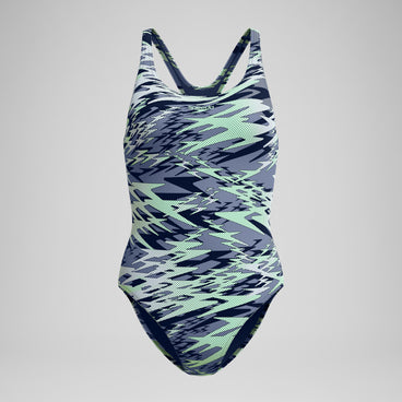 Women's Hyperboom Printed Medalist Swimsuit Green