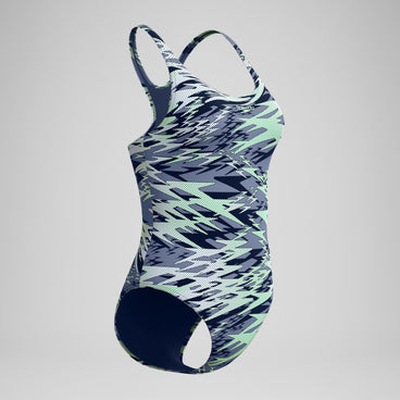 Women's Hyperboom Printed Medalist Swimsuit Green