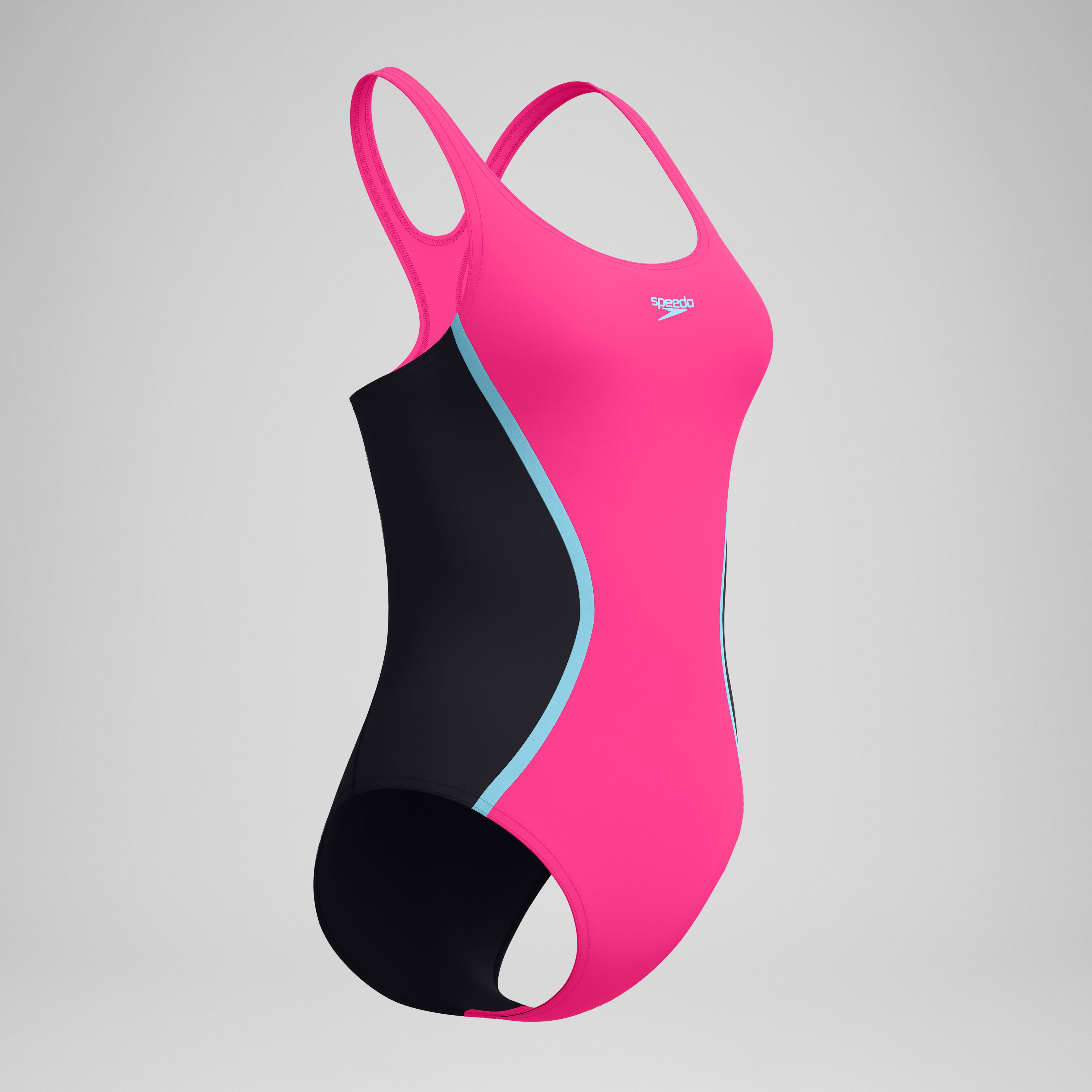 Women's Medalist Solid Splice One Piece Pink/Black | Speedo