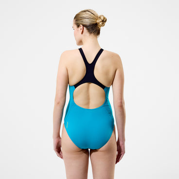 Women's Splice Medalist Swimsuit Black/Turquoise