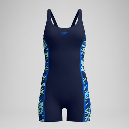 Women's Hyperboom Splice Muscleback Legsuit Navy/Blue