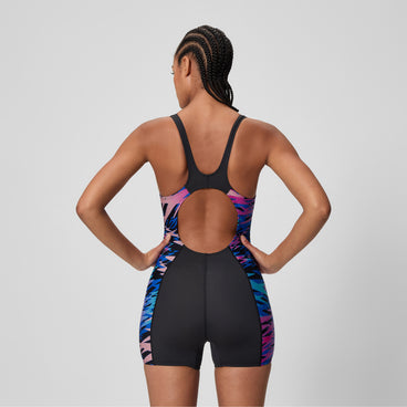 Women's Hyperboom Splice Muscleback Legsuit Black/Pink