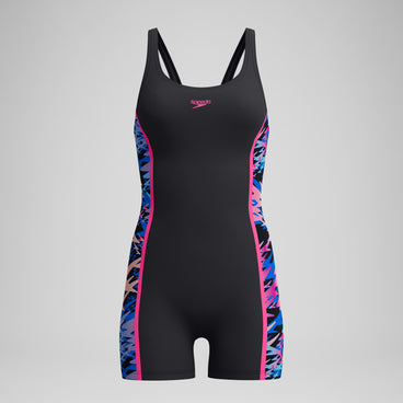 Women's Hyperboom Splice Muscleback Legsuit Black/Pink
