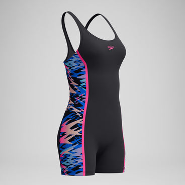 Women's Hyperboom Splice Muscleback Legsuit Black/Pink