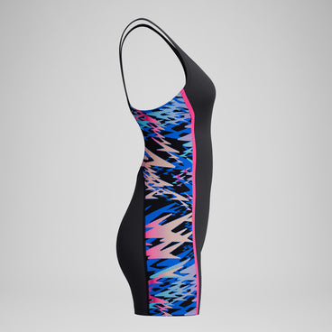 Women's Hyperboom Splice Muscleback Legsuit Black/Pink