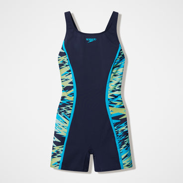Women's Hyperboom Splice Muscleback Legsuit Black/Turquoise