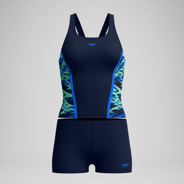 Women's Hyperboom Splice Tankini Set Navy/Green