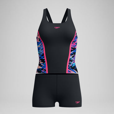Women's Hyperboom Splice Tankini Set Black/Pink