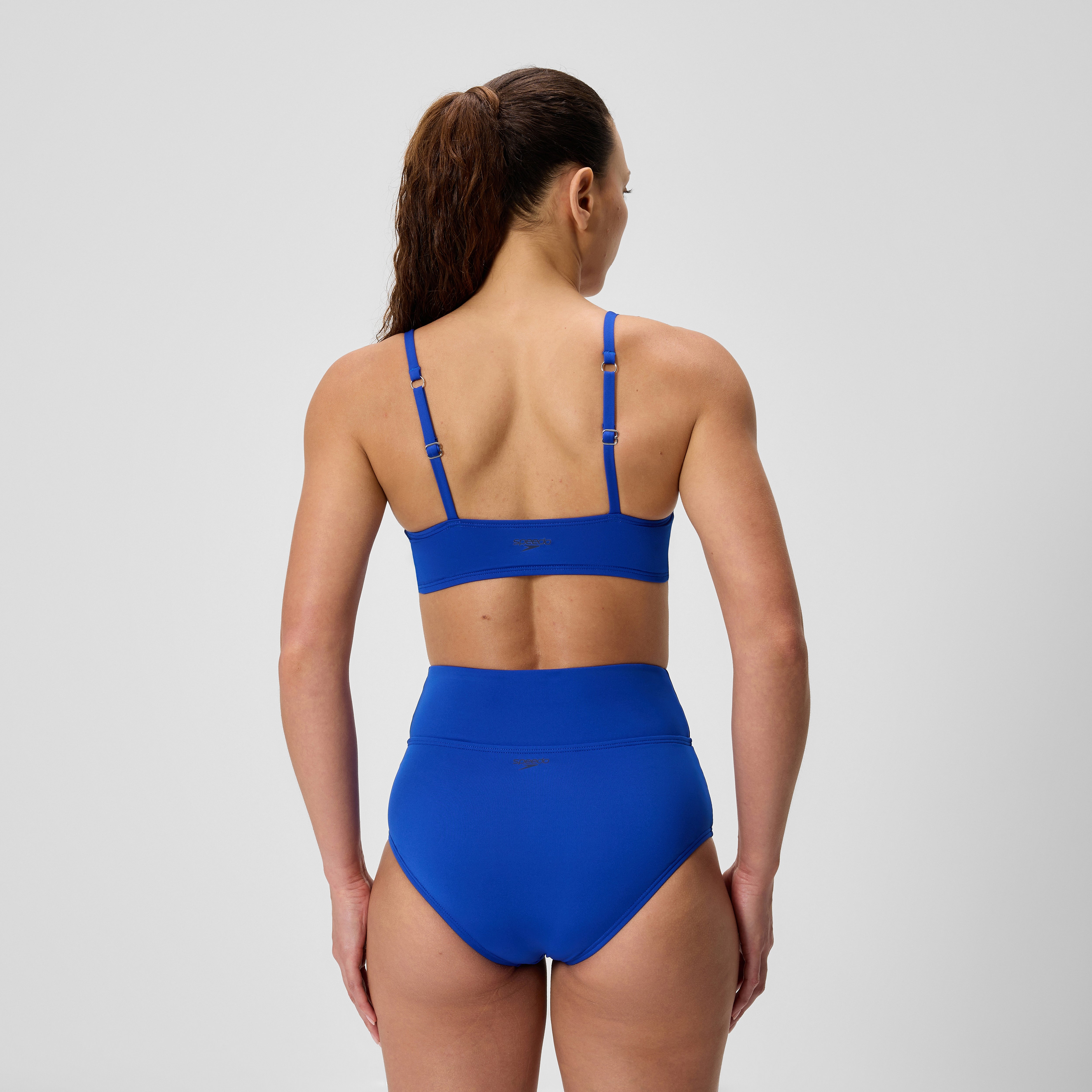 Women's Solid Triangle Bikini Top Blue | Speedo
