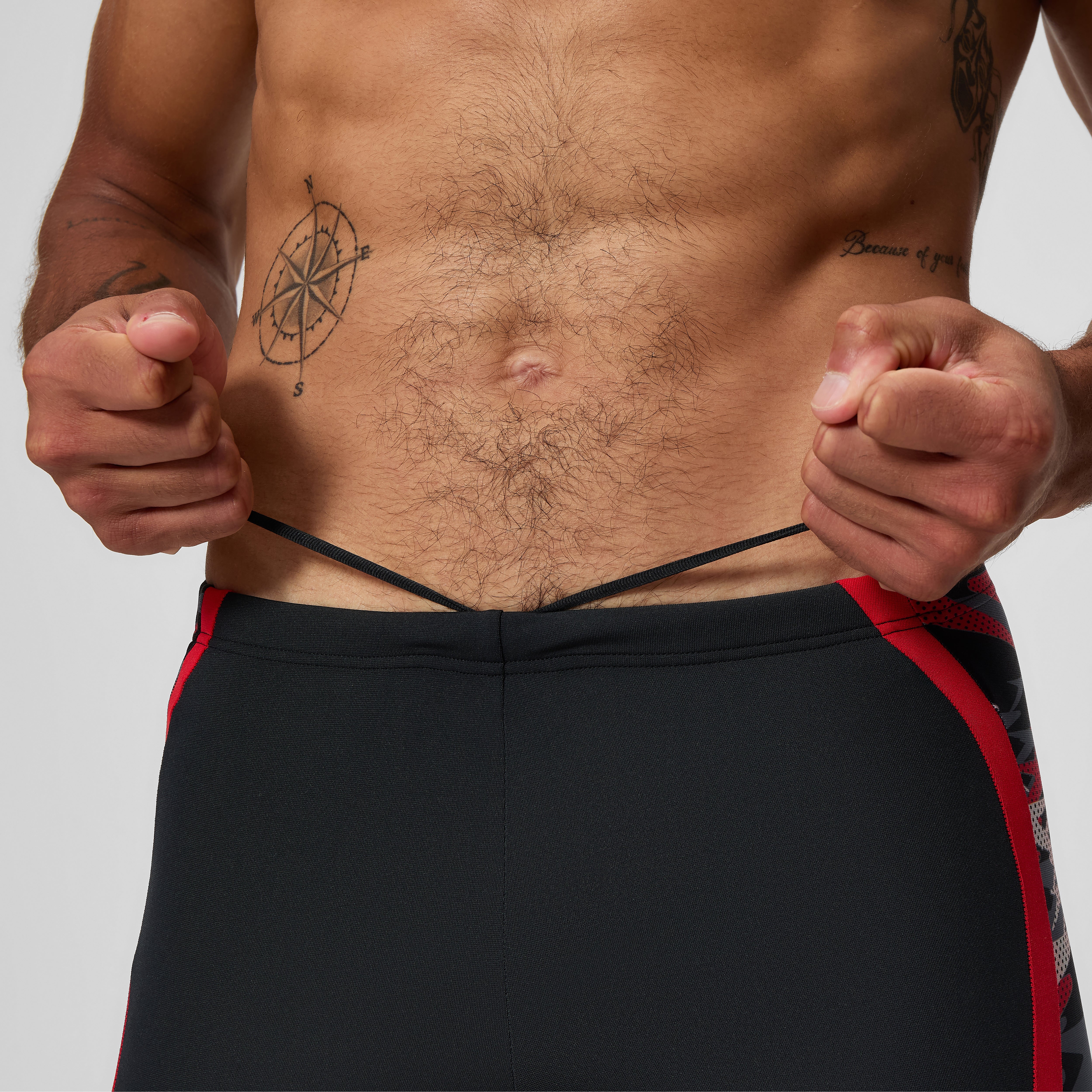 Men's Hyperboom Splice Jammer Black/Red | Speedo