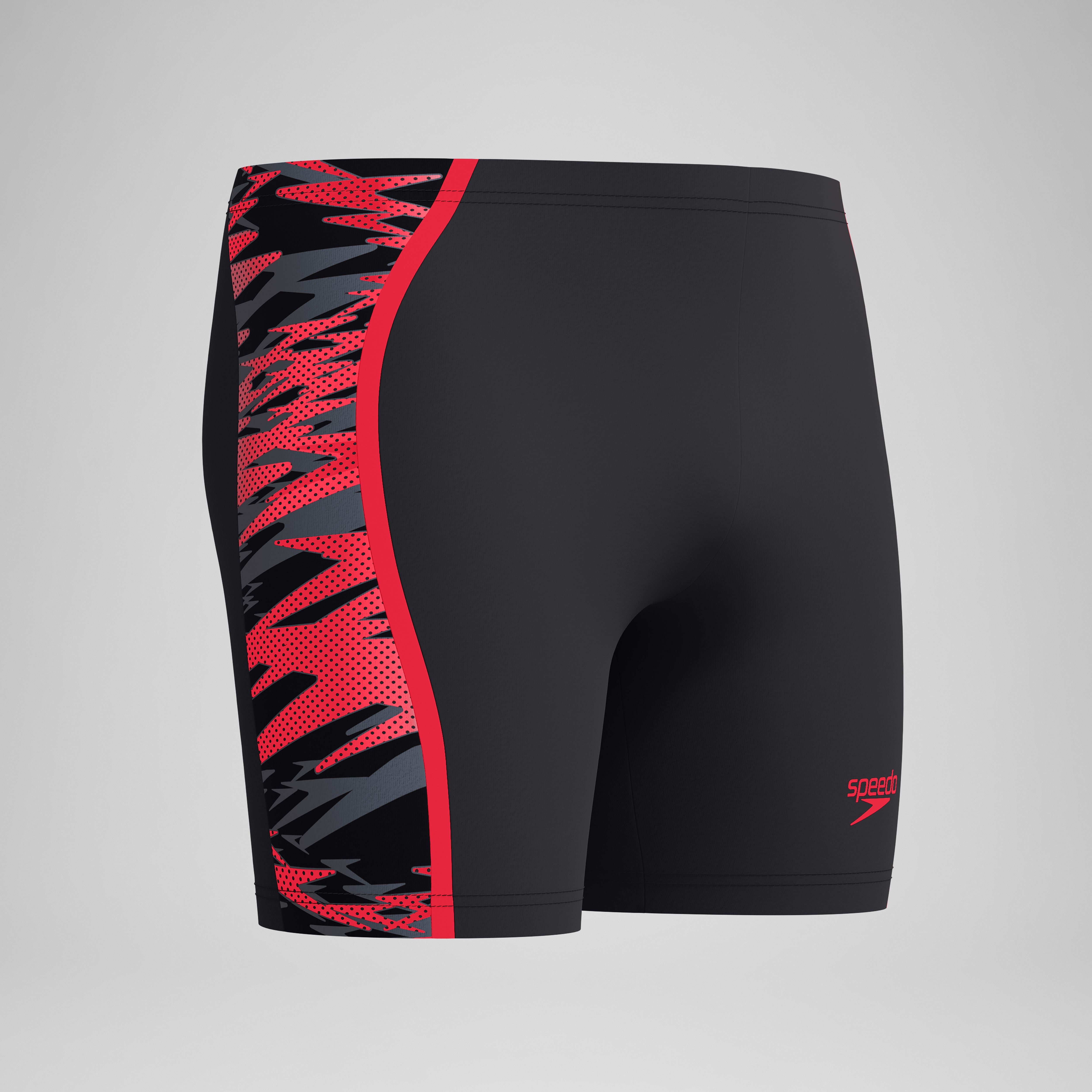 Men's Hyperboom Splice Mid Jammer Black/Red | Speedo