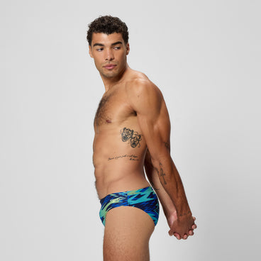 Men's Hyperboom Printed Brief Navy
