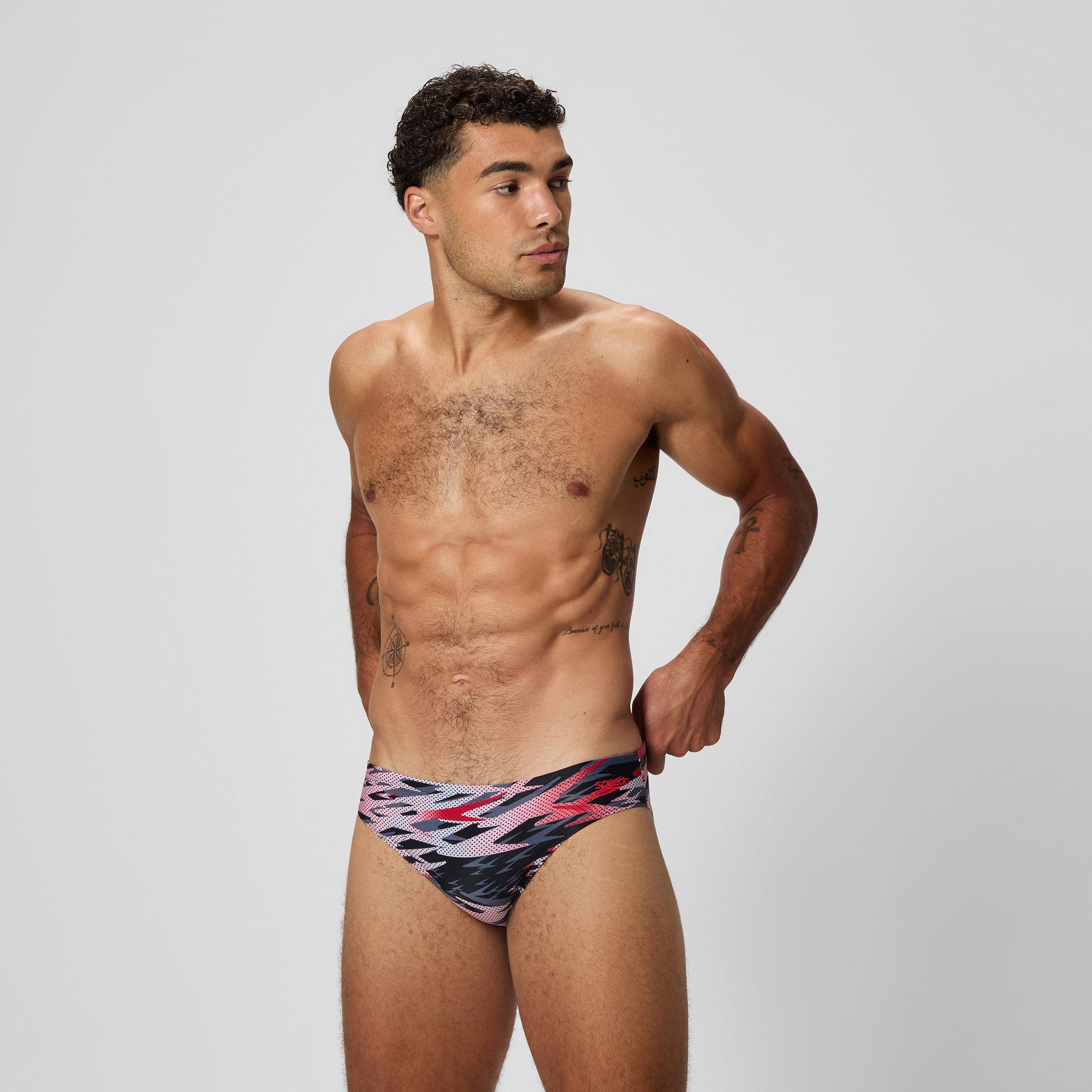 Hyperboom Printed Brief Black Red