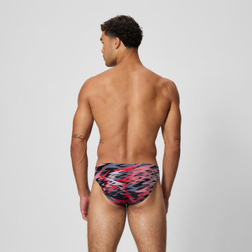 Men's Hyperboom Printed Brief Black/Red