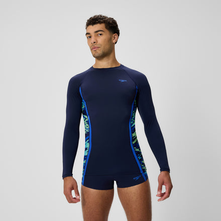 Men's Hyperboom Splice Long Sleeve Rashguard Navy