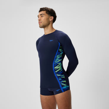 Men's Hyperboom Splice Long Sleeve Rashguard Navy
