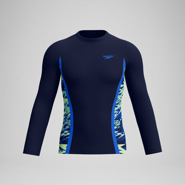 Men's Hyperboom Splice Long Sleeve Rashguard Navy