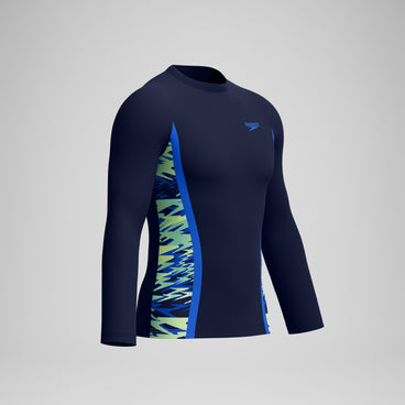 Men's Hyperboom Splice Long Sleeve Rashguard Navy