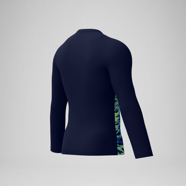 Men's Hyperboom Splice Long Sleeve Rashguard Navy