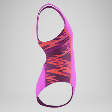 Girls Hyperboom Splice Muscleback Swimsuit Pink