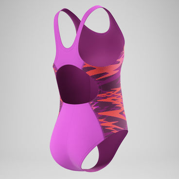 Girls Hyperboom Splice Muscleback Swimsuit Pink