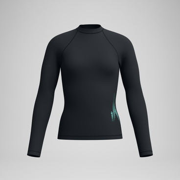 Women's Boom Solid Long Sleeve Rashguard Black