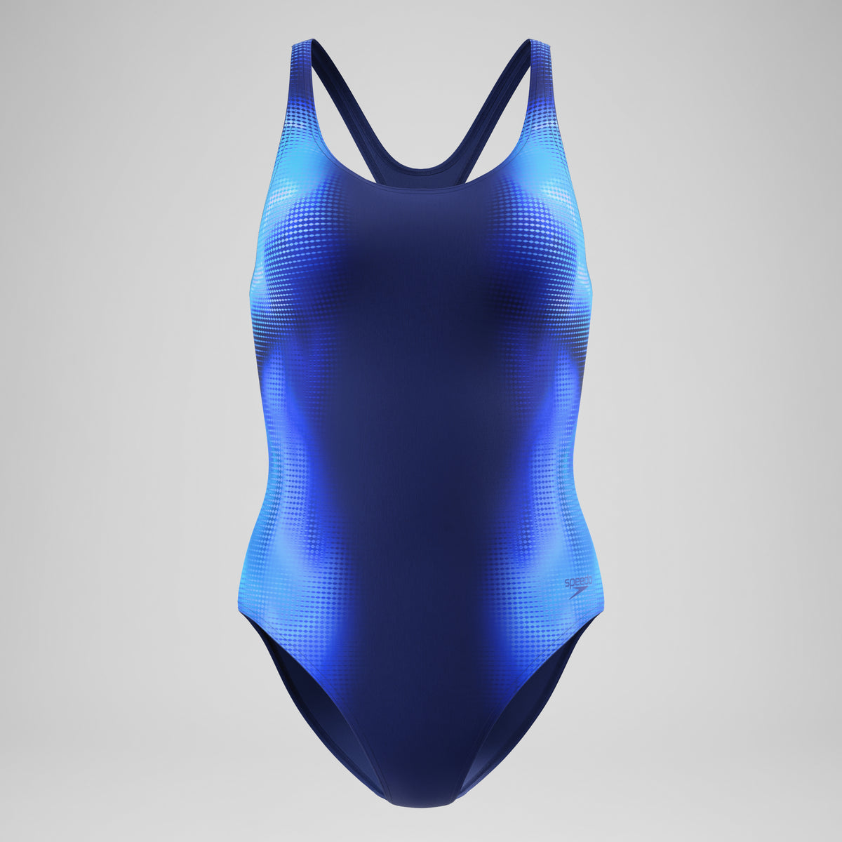 Printed Medalist Swimsuit Blue Navy