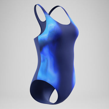 Women's Printed Medalist Swimsuit Blue/Navy