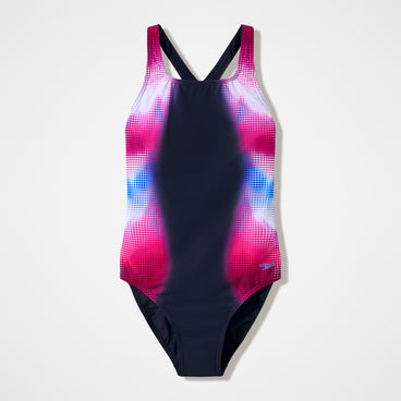 Women's Printed Medalist Swimsuit Black/Pink