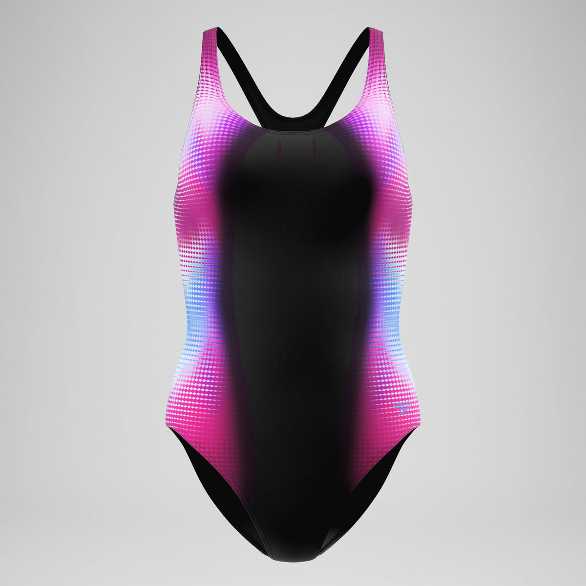 Printed Medalist Swimsuit Black Pink