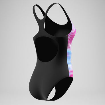 Women's Printed Medalist Swimsuit Black/Pink