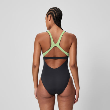 Women's Flex Band Swimsuit Black/Green