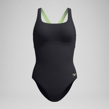 Women's Flex Band Swimsuit Black/Green
