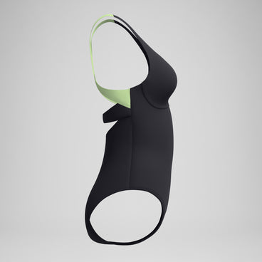 Women's Flex Band Swimsuit Black/Green