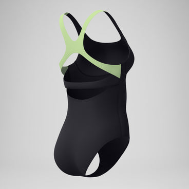 Women's Flex Band Swimsuit Black/Green