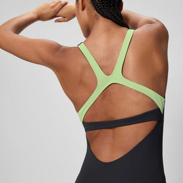 Women's Flex Band Swimsuit Black/Green