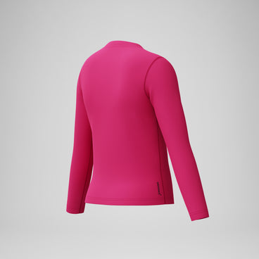 Junior Classic Logo Long Sleeve Rashguard Pink