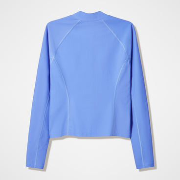 Women's Long Sleeve Zip Rashguard Blue