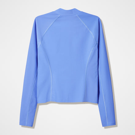 Women's Long Sleeve Zip Rashguard Blue