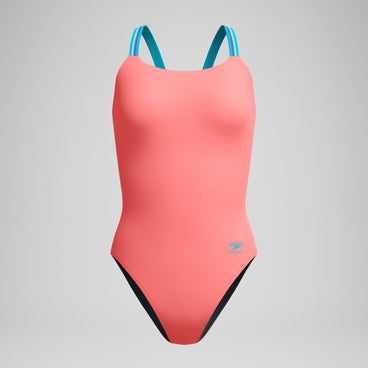 Women's Club Training V-Back Swimsuit Peach