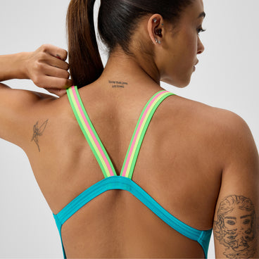 Women's Comfort V-Back Swimsuit Blue