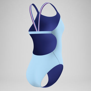 Women's Club Training Comfort V-Back Swimsuit Blue