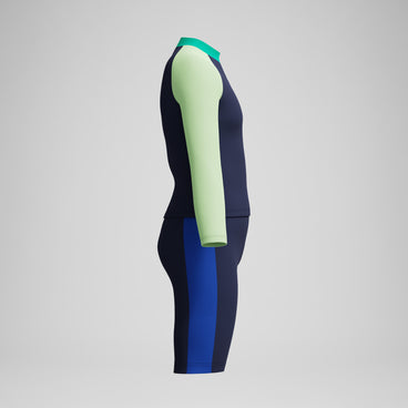 Boys Colourblock Long Sleeve Rashguard Navy