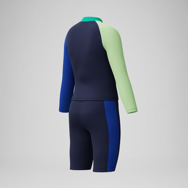 Boys Colourblock Long Sleeve Rashguard Navy