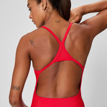 Women's Club Training Turnback Swimsuit Red