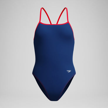 Women's Club Training Turnback Swimsuit Navy/Red