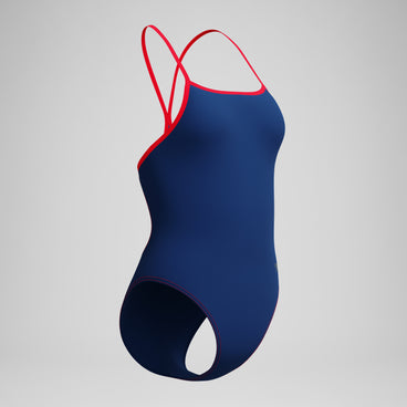 Women's Club Training Turnback Swimsuit Navy/Red