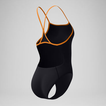 Women's Club Training Turnback Swimsuit Black/Orange