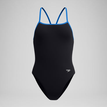 Women's Club Training Turnback Swimsuit Black/Blue